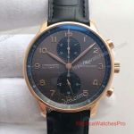 Swiss Replica IWC Portugieser Grey Watch IW371482 Rose Gold Grey